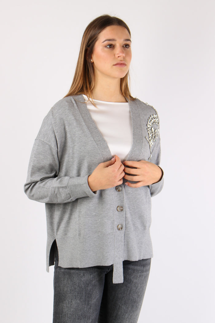Venetico Cardigan Applicazione Medium-9