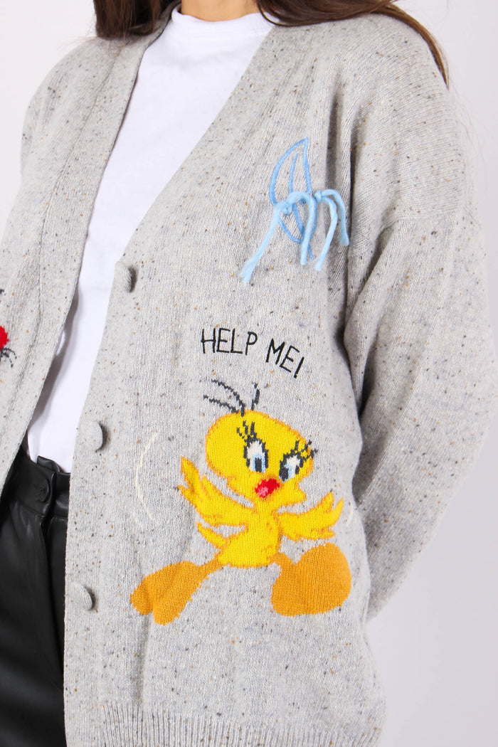 Cardigan Titti Silvestro Grigio-8