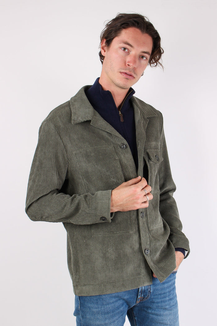 Spillo Giacca Camicia Velluto Salvia-4