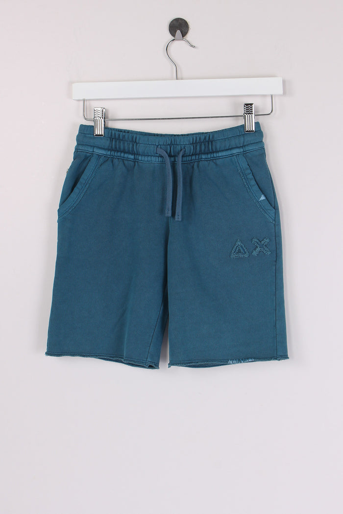 Bermuda Felpa Vintage Avio
