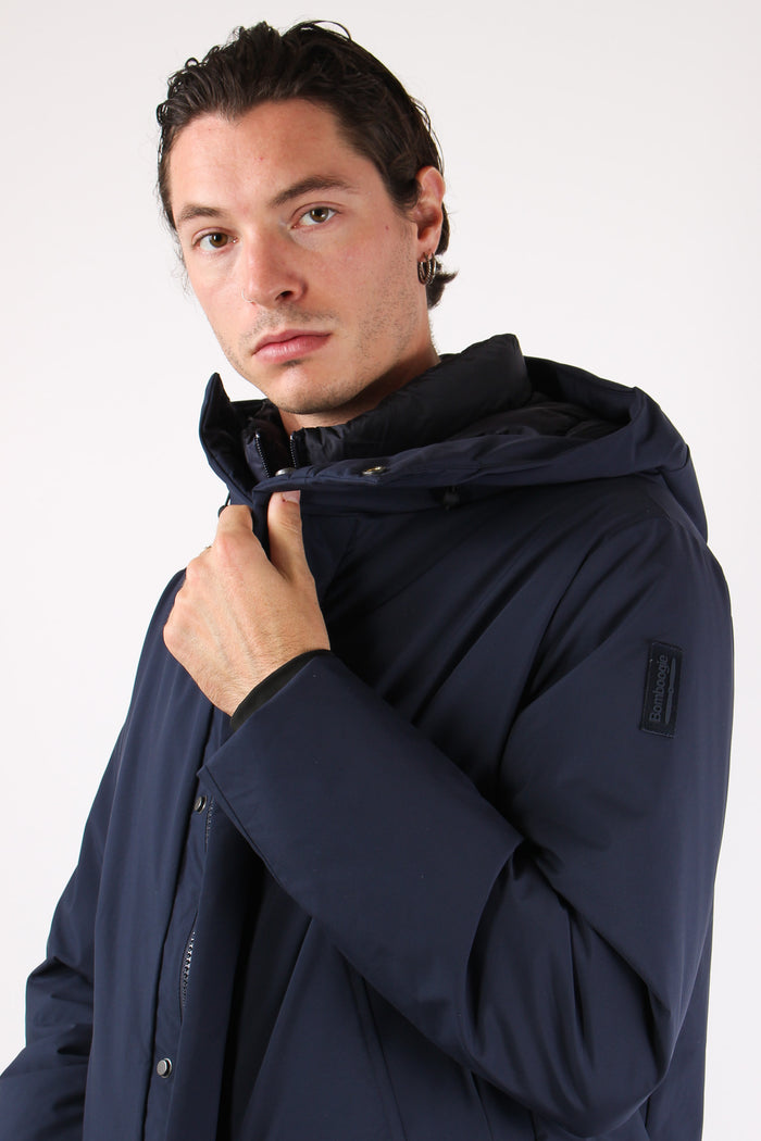 Giubbotto Nylon Liscio Midnight Blue-10