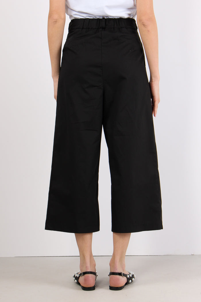 Pantalone Carrot Cotone Nero-4