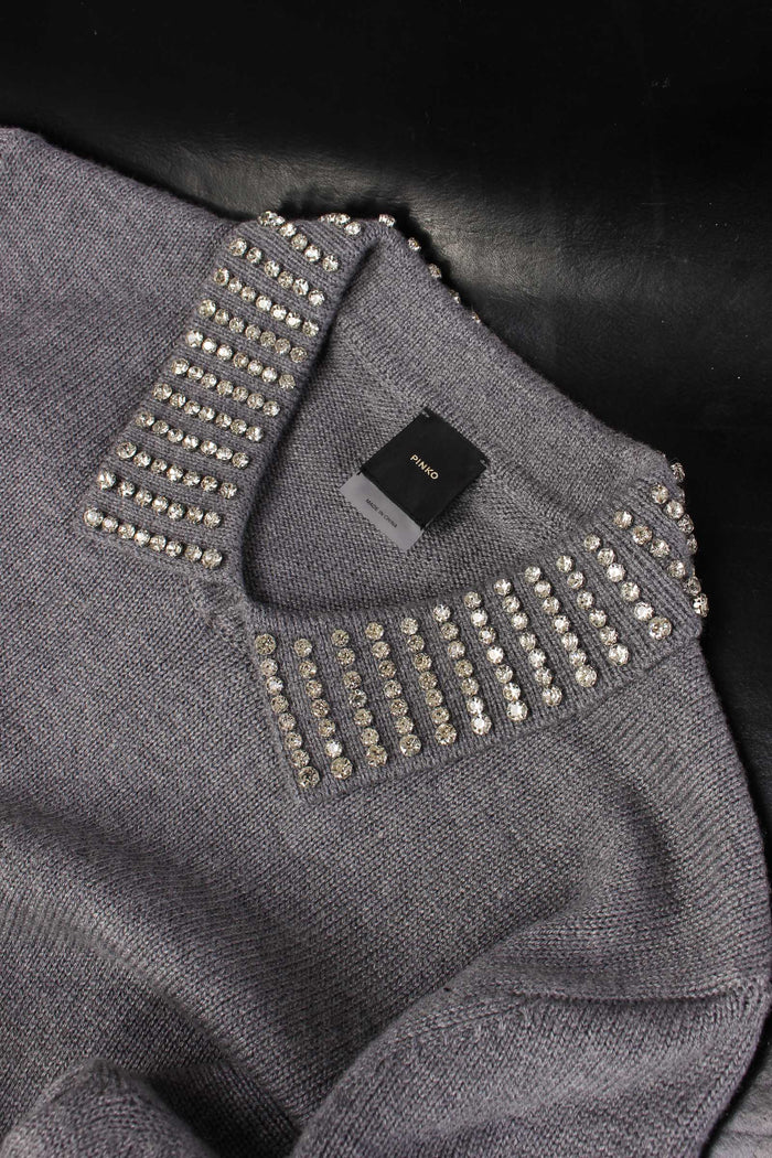 Ventotene Maglia Lana Colletto Ii2-grigio Monumento-6