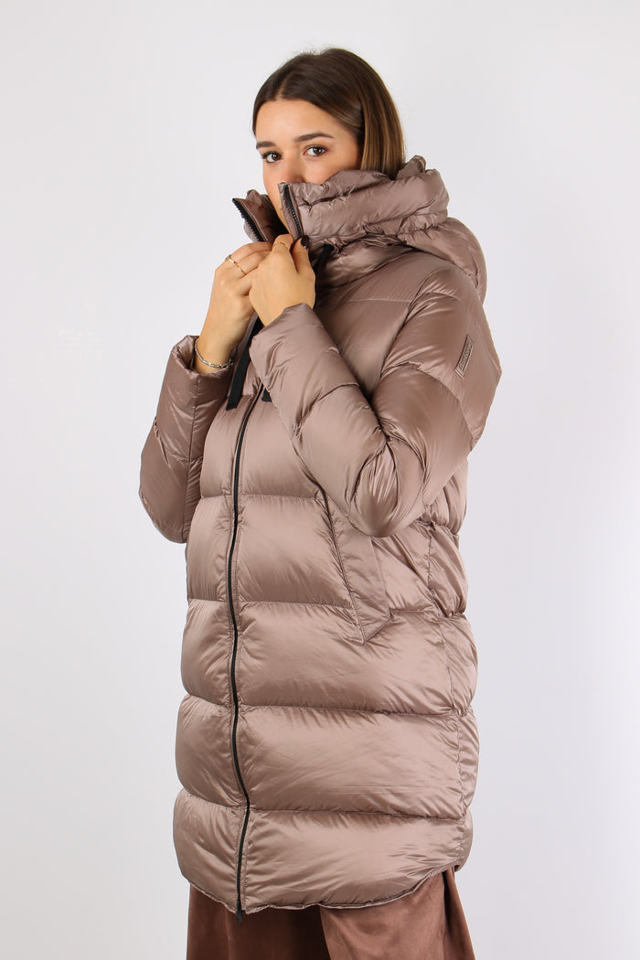 Piumino Nylo Cangiante Taupe-7