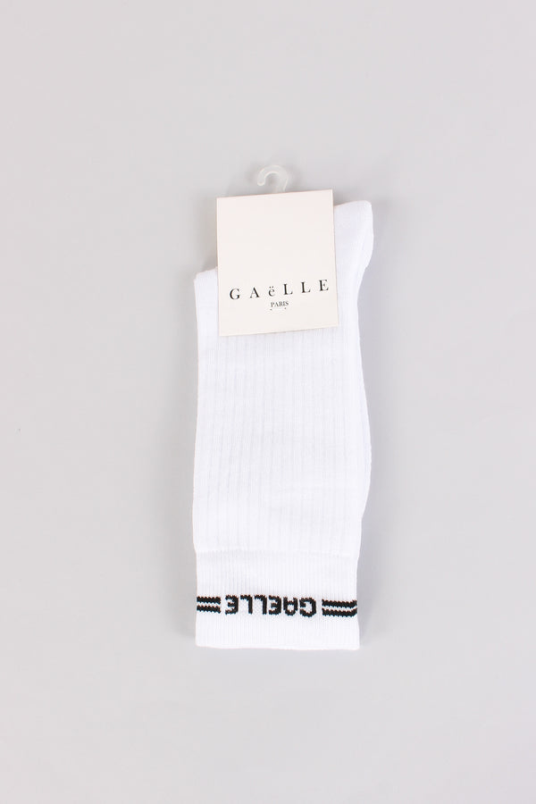 Calzini Logo Bandina Bianco/nero-2