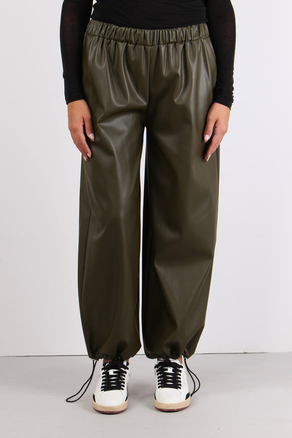 Jogger Ecopelle Verde Bosco-2
