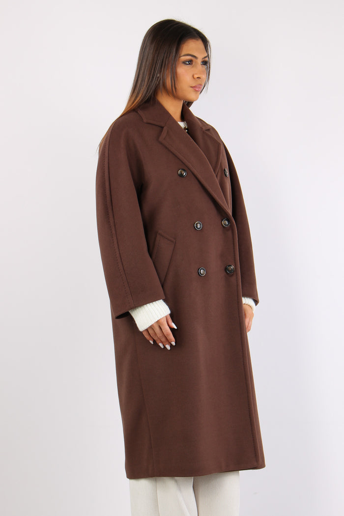 Cappotto Doppiopetto Over Moro-5