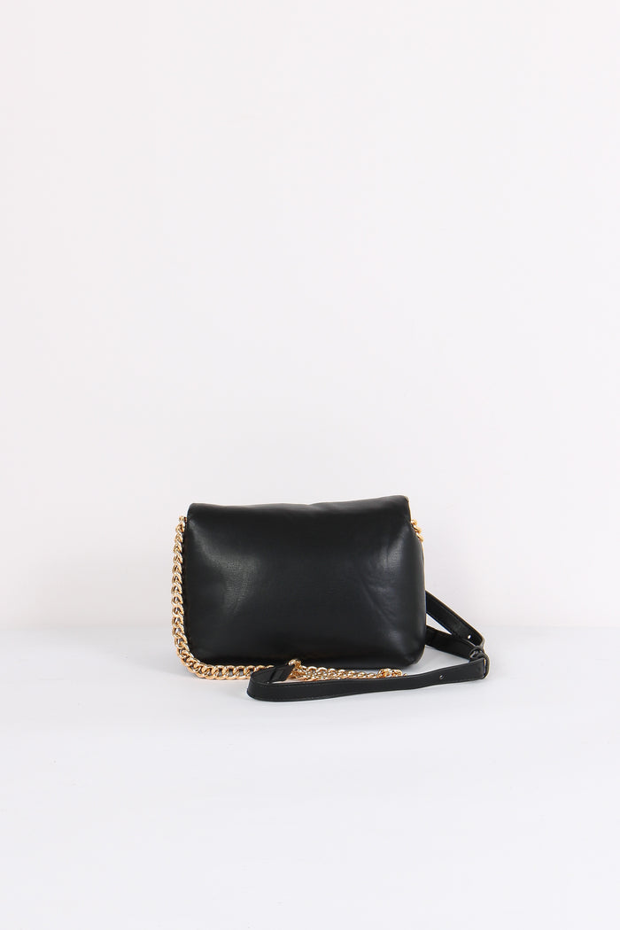 Mini Tracolla Puffy Catena Nero-3
