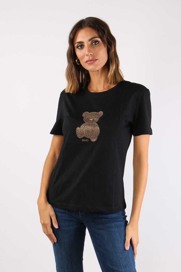 T-shirt Stampa Nero Bear