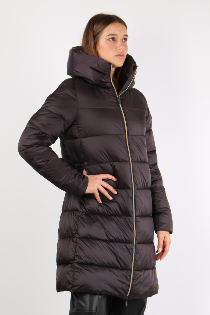 Lysa Piumino Lungo Collo In Brown Black-7