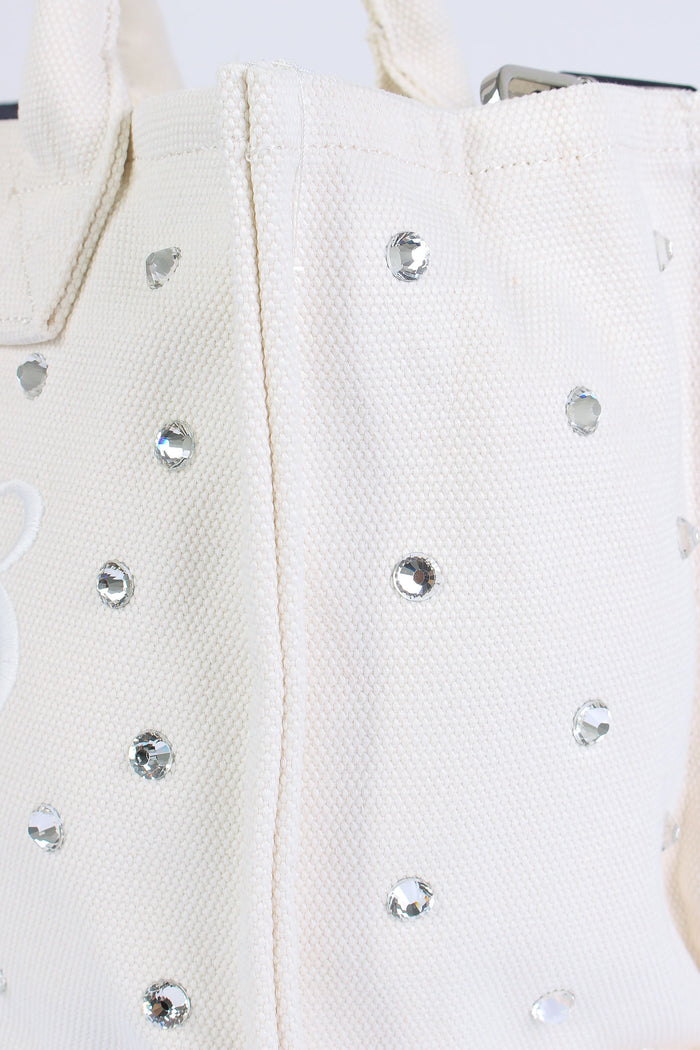 Shopping Media Canvas Strass Bianco-7