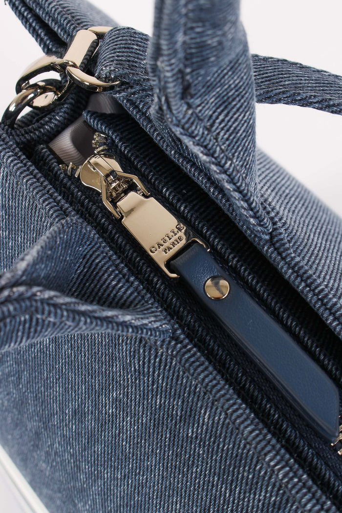 Maxi Tote Banda Logo Blu-8