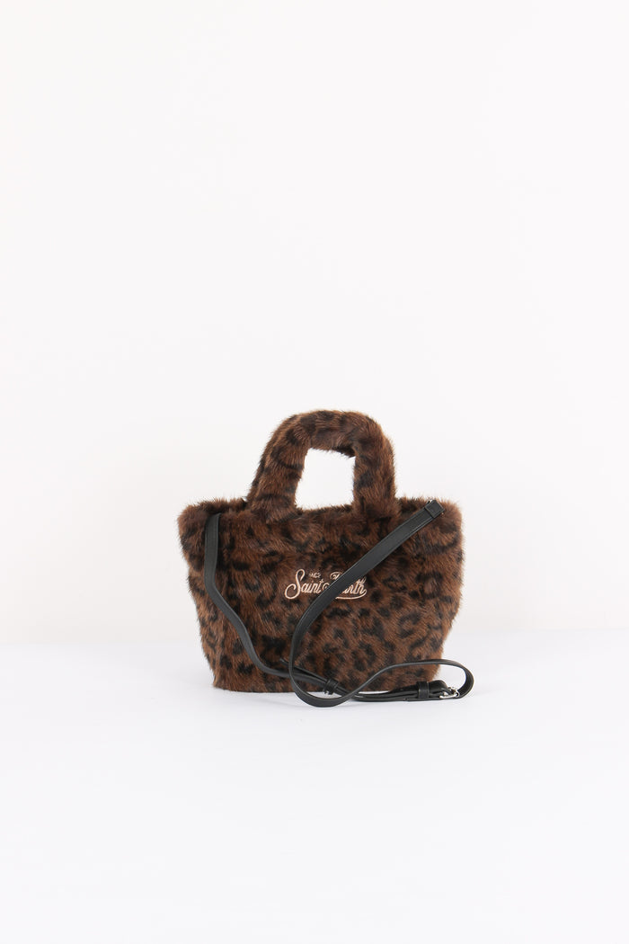 Borsa Mano Mini Pelliccia Dark Leopard-3
