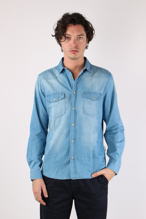 Camicia Denim Leggero Denim Chiaro