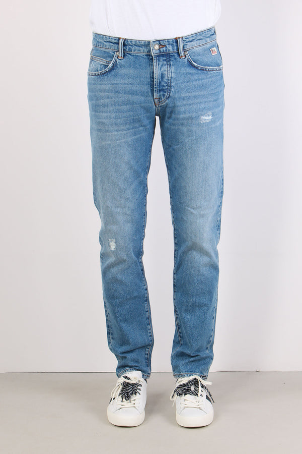 Denim Rotture Elasticizzato Denim Medio-2