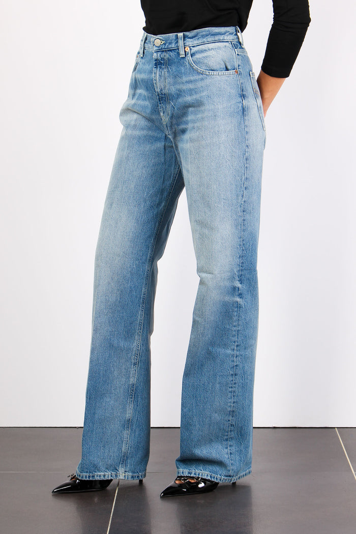 Francine Denim Gamba Larga Denim Medio-4