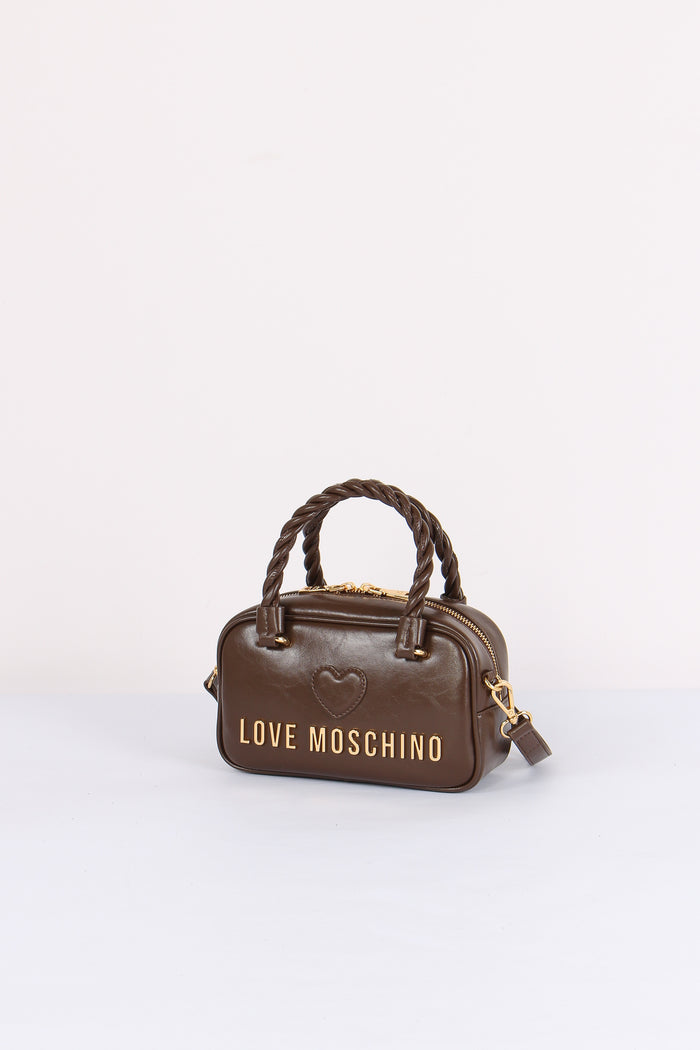 Bauletto Manico Intreccio Moro-2