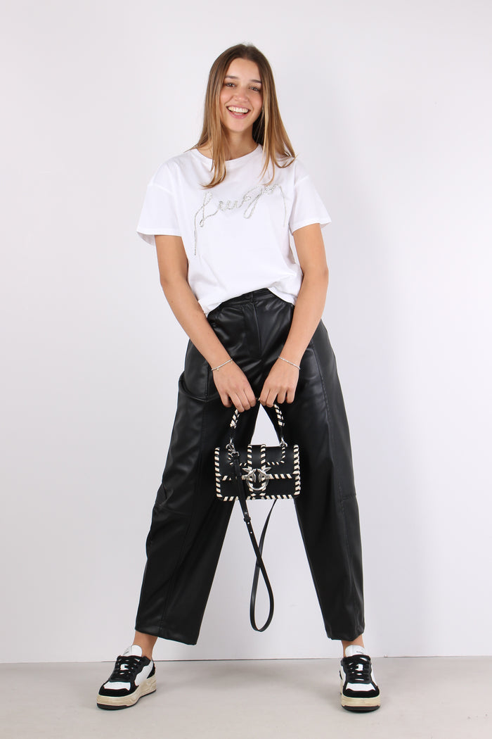 T-shirt Scritta Catena Bianco/chains-8