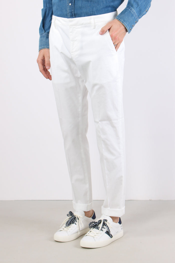 Gaubert Pantalone Gabrdina Leggera Bianco-3
