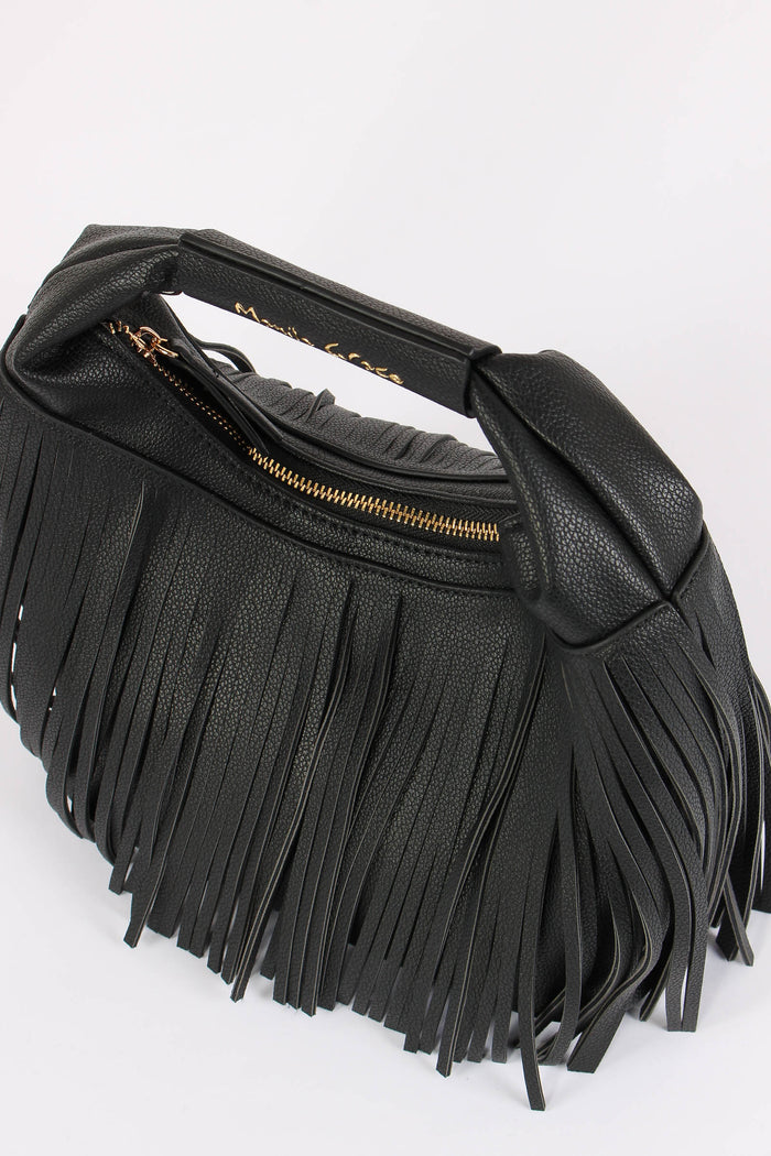 Sacca Mini Frange Nero-4