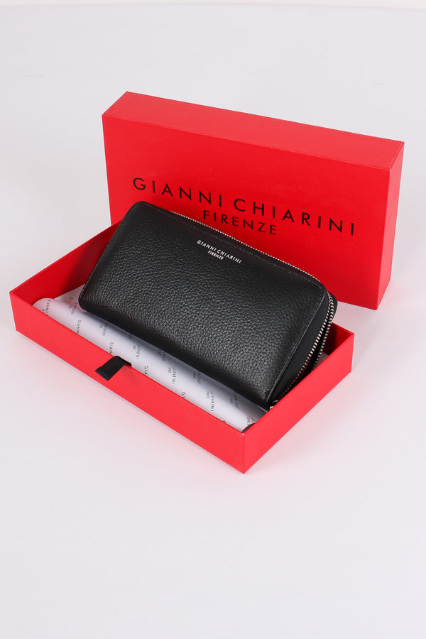 Portafoglio Grande Zip Nero-2