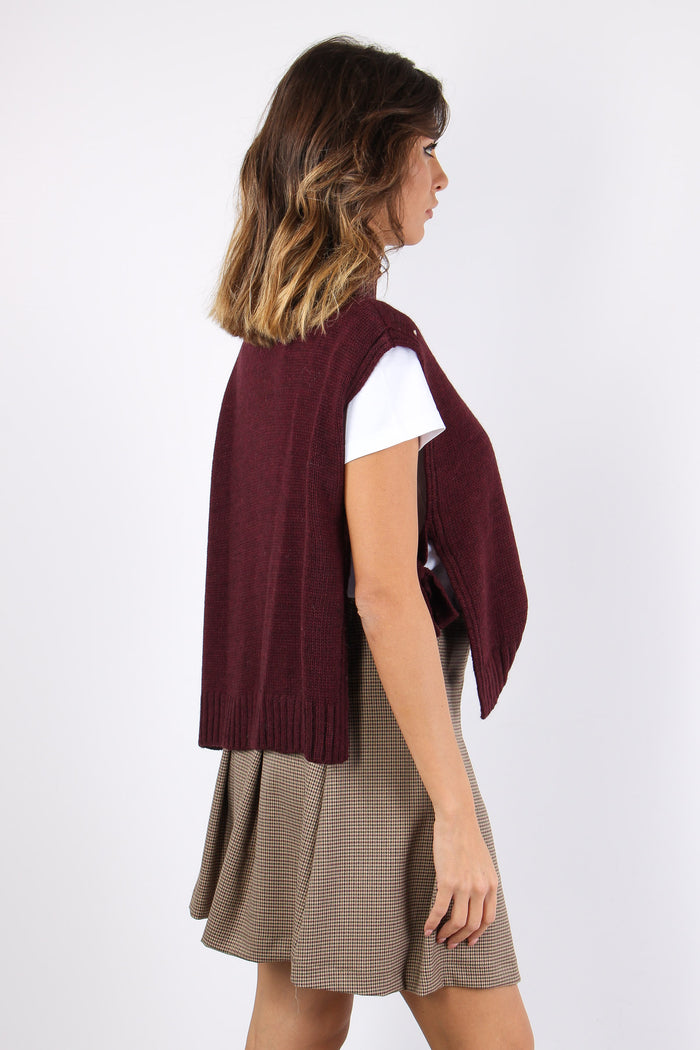 Gilet Fiocchi Laterali Bordeaux-6