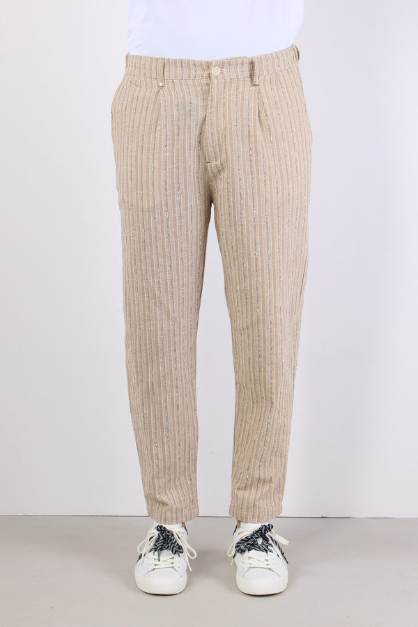 Pantalone Riga Jacquard Beige-2