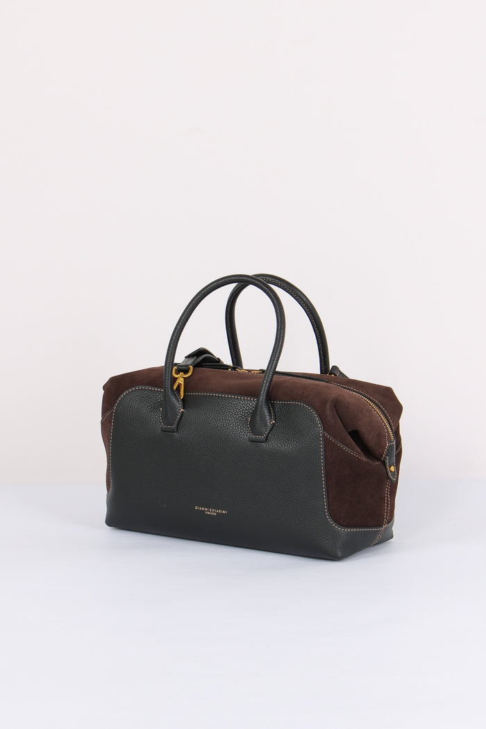 Gemma Maxi Bag Bimateriale Nero/moka-2