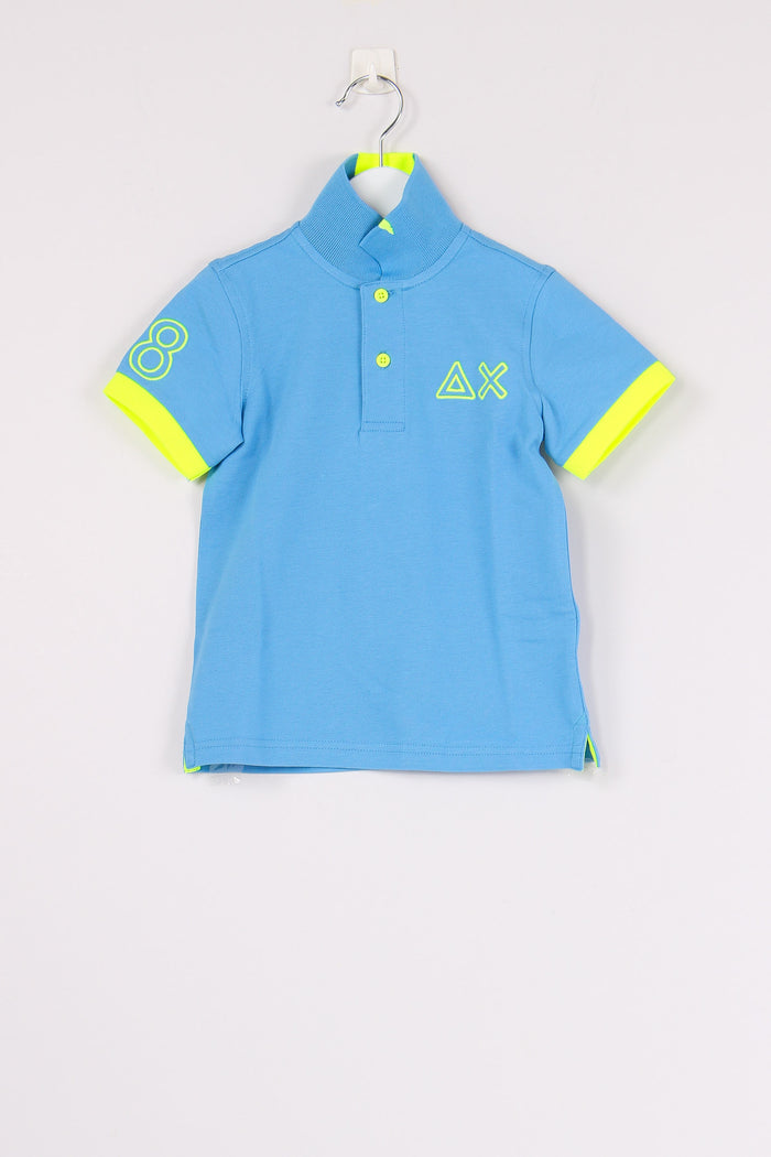 Polo Piquet Profilo Fluo Avio