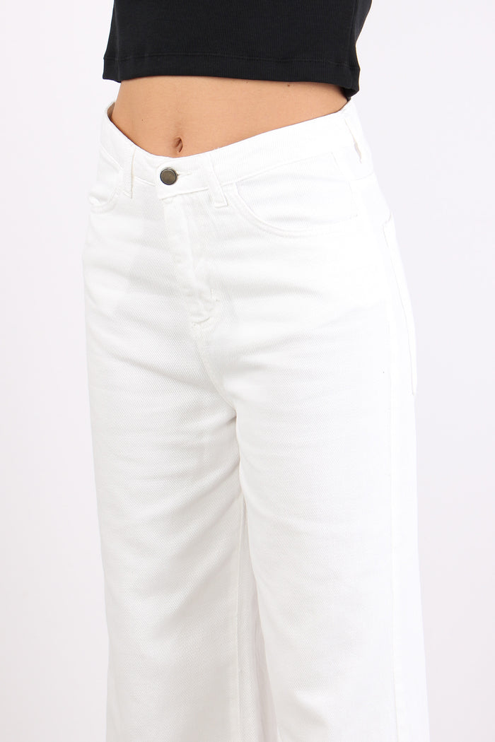 Pantalone Bull 5 Tasche Bianco-6