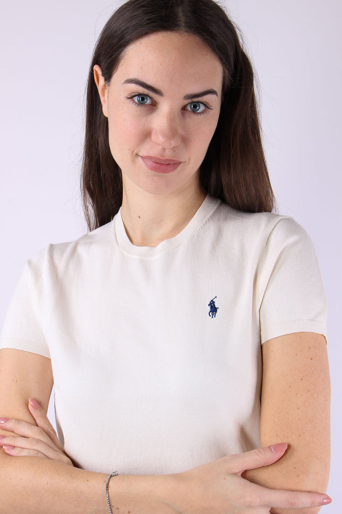 Pullover Manica Corta Cream-7