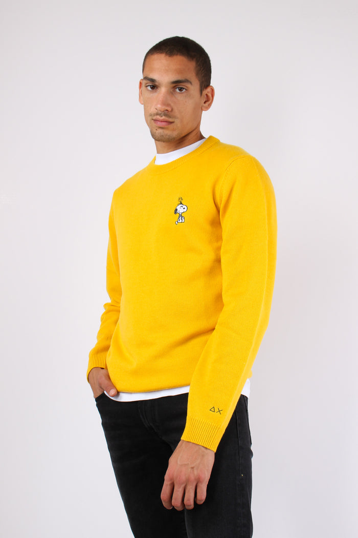Maglia Logo Ricamo Laterale Giallo-6