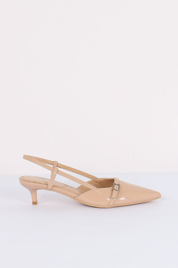 Chanel Tacco Basso Fibbia Nude