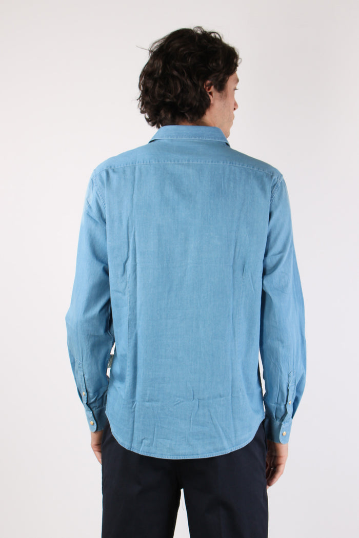 Camicia Denim Leggero Denim Chiaro-5