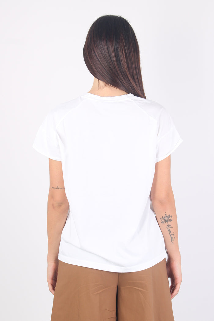 T-shirt Stampa Orsetto Bianco-3