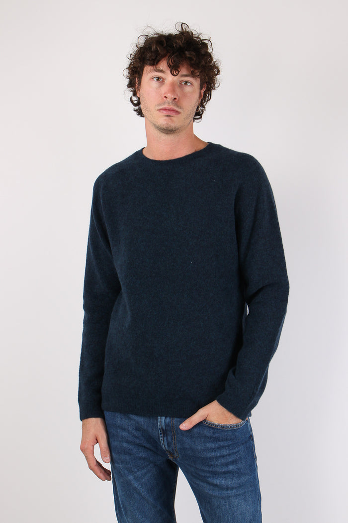 Maglia Girocollo Lana Merinos Elas Blu