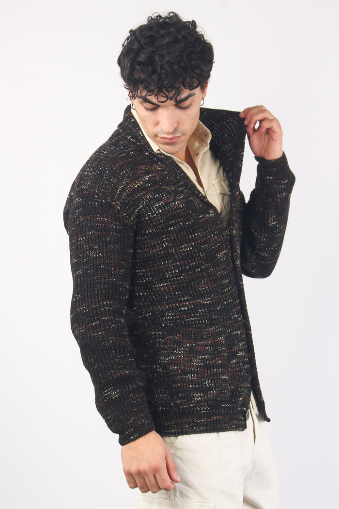 Cardigan Melange Peruviano Fango-5