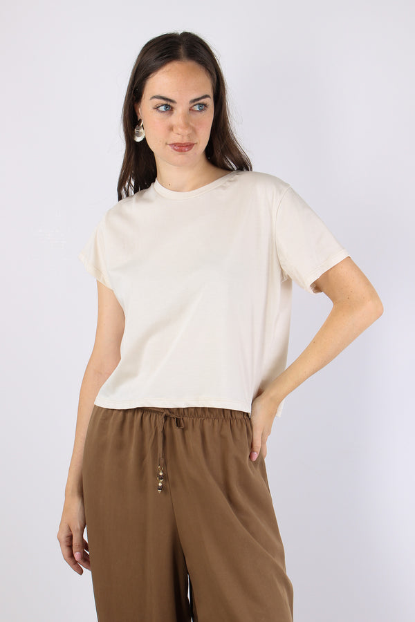 T-shirt Retro Pizzo Burro-2