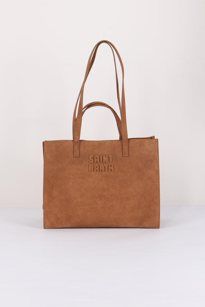Borsa A Tracolla Suede Cognac