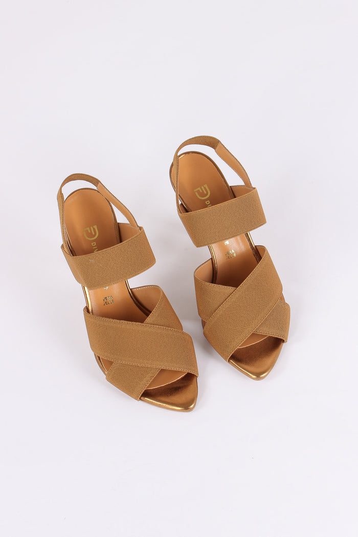 Sandalo Elastico Incrocio Bronzo-4