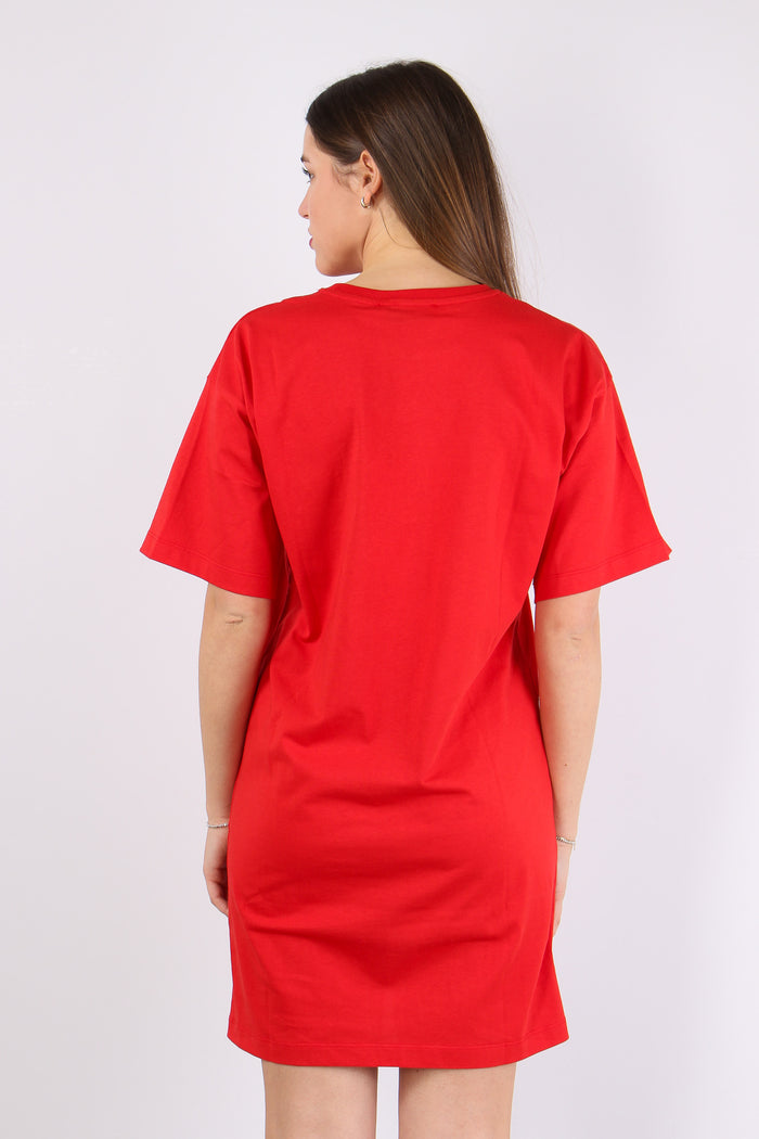 Maxi T-shirt Ricamo Maison Gae Rosso-4