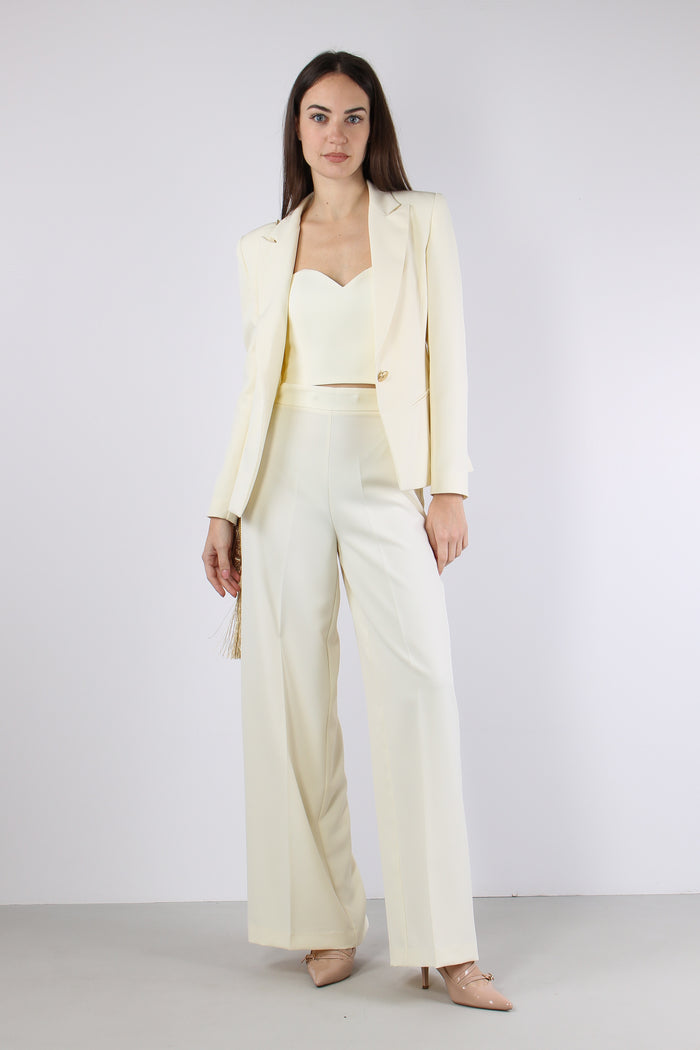 Pantalone Palazzo Tessuto Tecnico New Milk