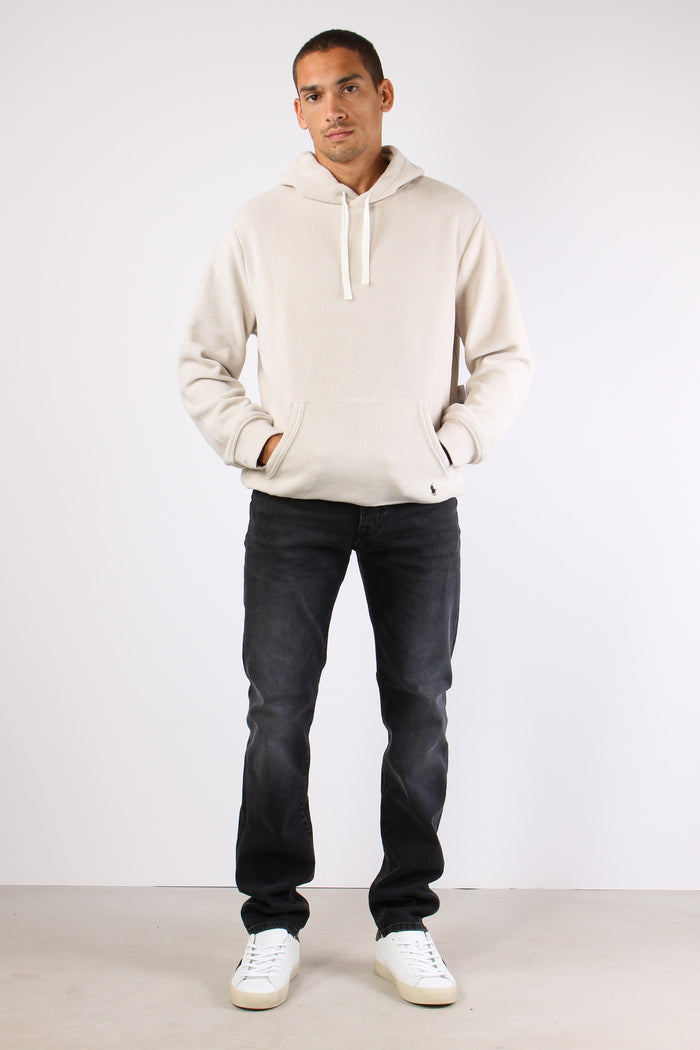 Felpa Cappuccio Pile Khaki Stone