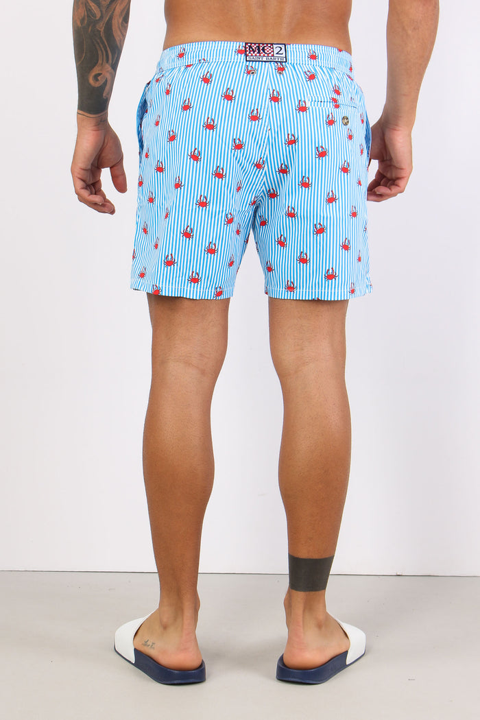 Costume Boxer Stretch Azzurro-4