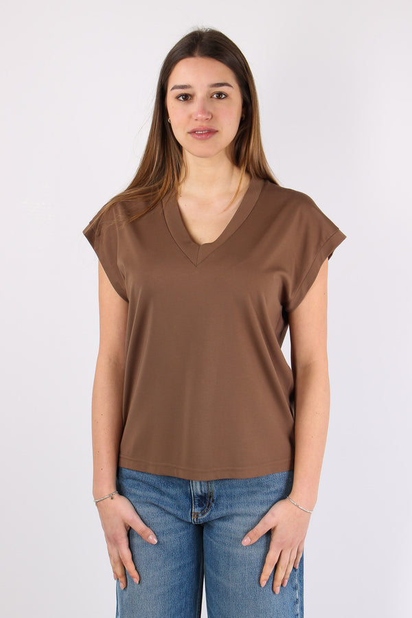 T-shirt Scavo V Over Avana-2