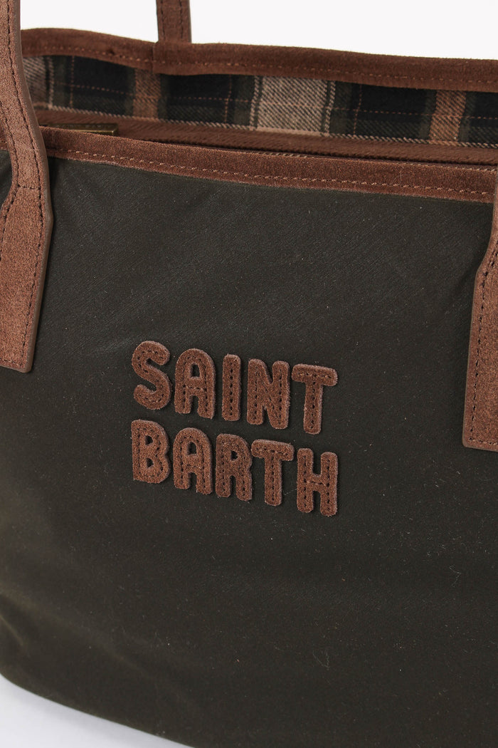 Borsa City Midi Ricamo Logo Military Green-5