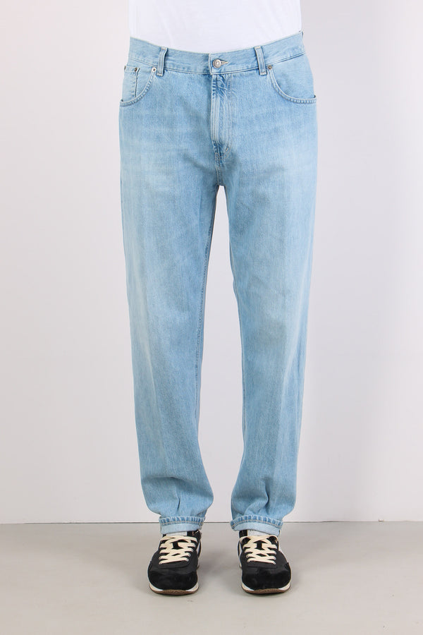Ervin Denim Gamba Morbida Denim Chiaro-2