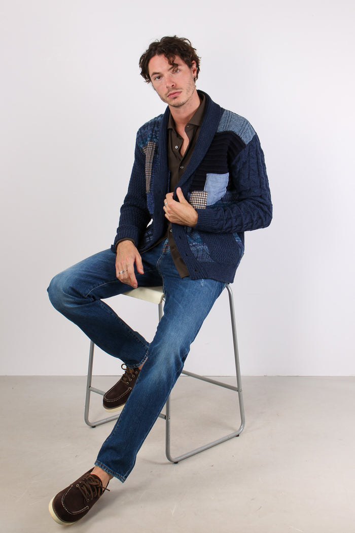 Cardigan Patch Blu-7
