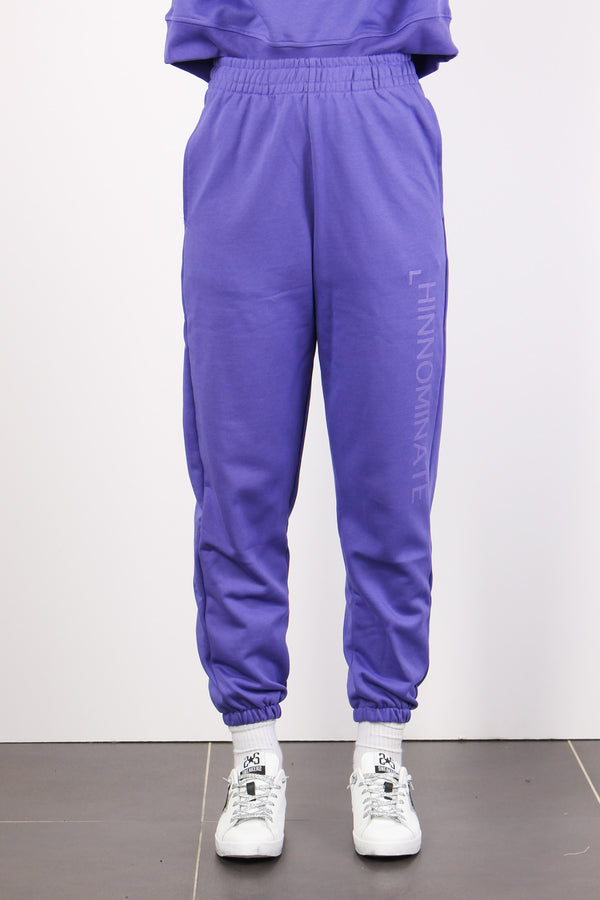 Pantalone Logo Gamba Iris-2