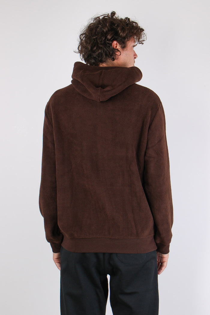 Felpa Cappuccio Tasca Circuit Brown-4
